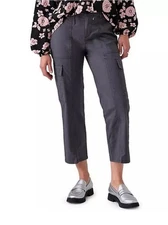 Social Standard by Sanctuary Ladies Portside Cargo Crop Pant XL Washed Black