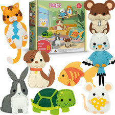 Craftorama Sewing Kit for Kids, Fun and Educational Pets Craft Set for Boys