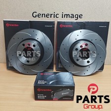 FITS AUDI Q5 2.0 TDI 08-17 MK1 BREMBO DRILLED & GROOVED FRONT DISCS 320MM & PADS
