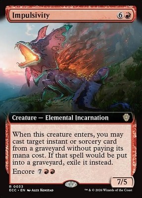 Impulsivity x1 1x Extended Art Commander: Lorwyn Eclipsed ECC NM MTG