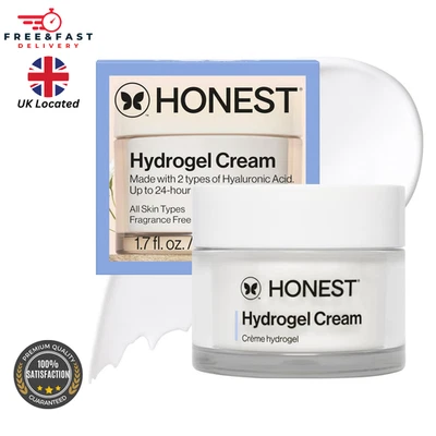 HONEST BEAUTY Honest Hydrogel Cream For Women, Hyaluronic Acid, Jojoba & Squalane, Vegan 1.7oz