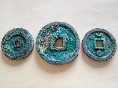 3Pcs Collect Ancient Chinese Bronze Coins Currency Cash - Picture 10 of 11