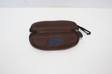 Maui Jim Brown Zippered Sunglasses Case w/ Clip Cleaning Cloth E3