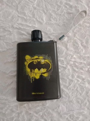 Batman Flask   12 Oz   Black Graffiti Art Acrylic   PBA Free   by Spoontiques 