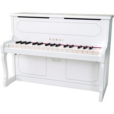 KAWAI 1152 Mini Upright Toy Piano 32 Keys Wood Kids White Battery