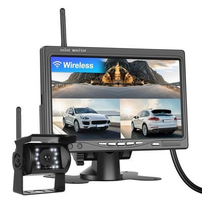CAMECHO Rückfahrkamera 7 Zoll TFT LCD Monitor IP68K