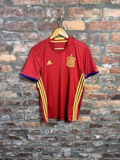 ADIDAS SPAIN NATIONAL TEAM 2015/2016 HOME FOOTBALL SHIRT JERSEY Medium FIFA
