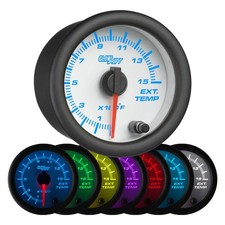 Glowshift 1500f Egt Pyrometer Temp Gauge Kit W Sensor Probe White 7 Color