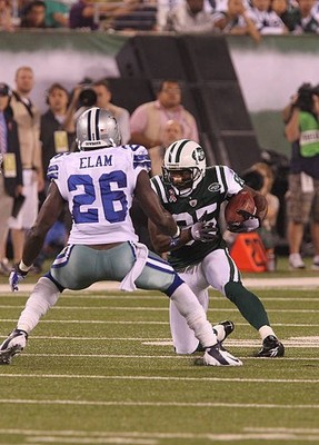 Wide Receiver Derrick Mason New York Jets has a long gain when the- Old Photo 1