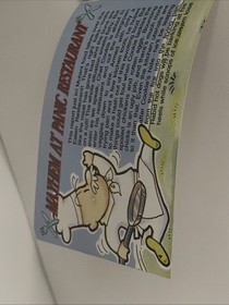 Panic Restaurant NES Nintendo Manual Aut&eacute;ntico NES-PR-USA Taito Raro