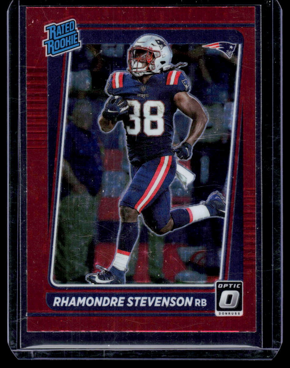 2021 Donruss Optic #237 Rhamondre Stevenson Red Mojo