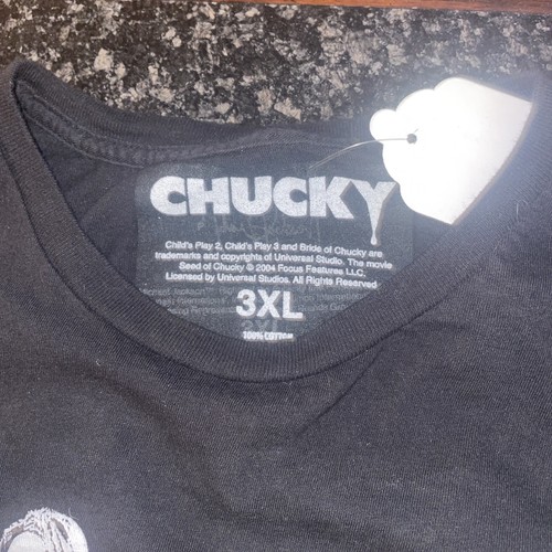 Chucky 2004 Horror Vintage T-Shirt Short Sleeve Large 3XL - Picture 2 of 3