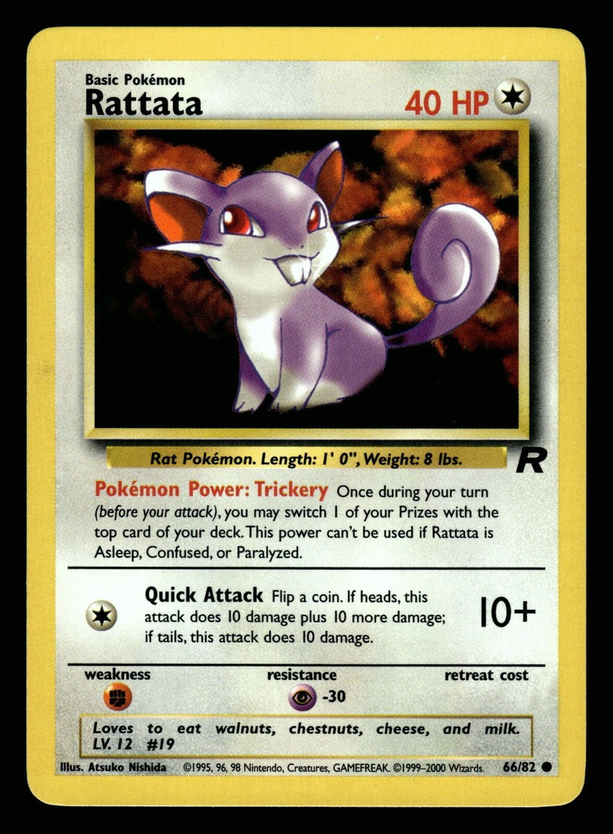 Pokemon Rattata 66/82 Team Rocket Card | eBay