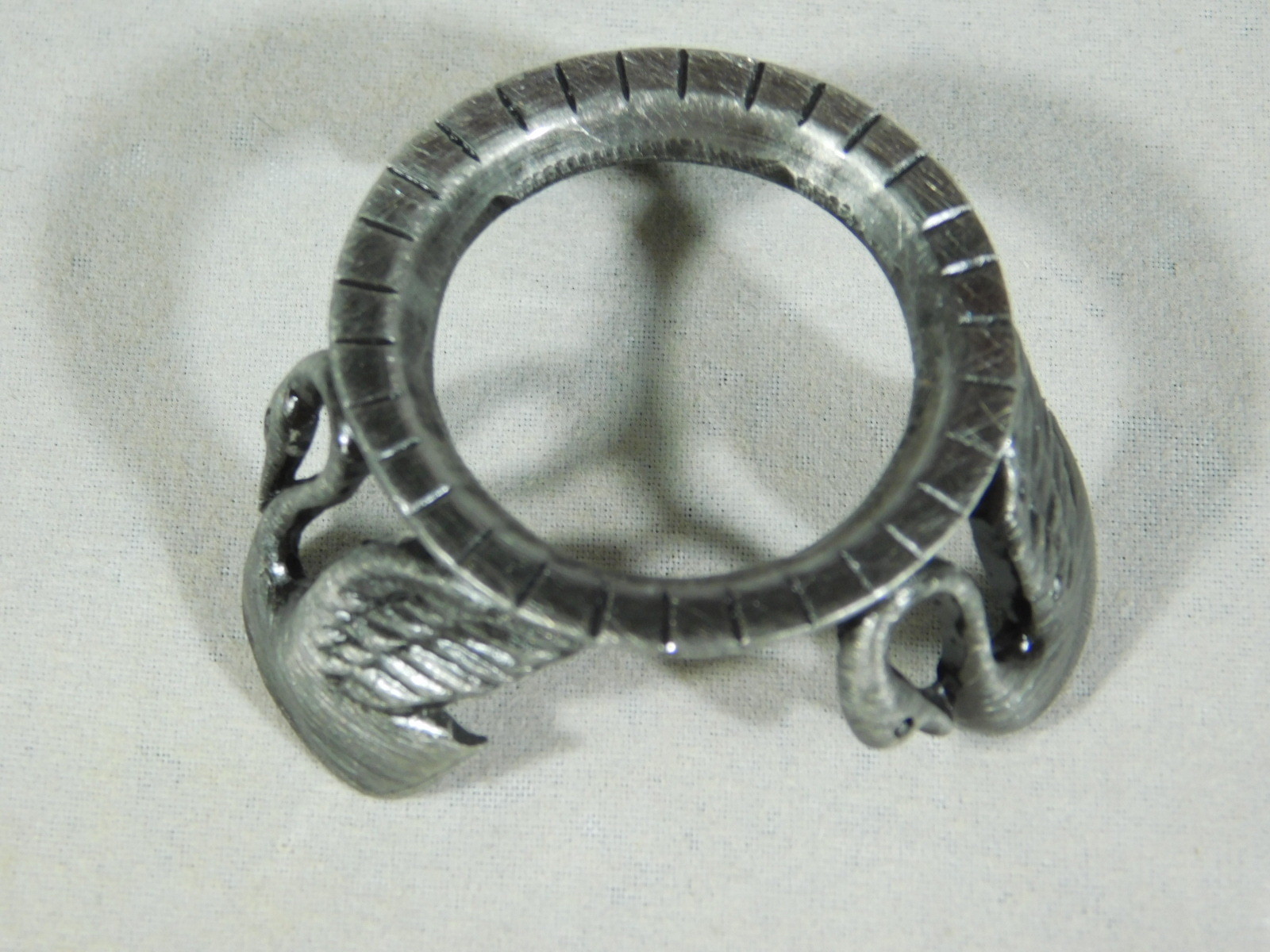 Sphere Display Stand SWAN Design Metal Small Size Pewter Color