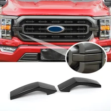 Carbon Fiber Front Center Grille Grill Insert Cover Trim Set For Ford F150 2021+