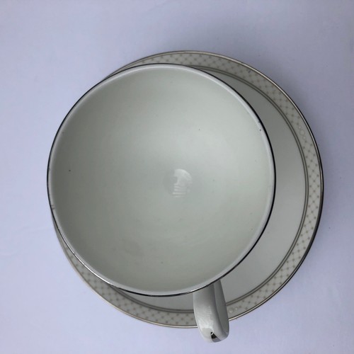 Waterford Crosshaven Padova Fine Bone China Tea Cup & Saucer Place Set Ivory Whi - Picture 3 of 8