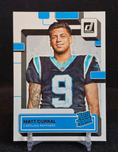 MATT CORRAL 2022 PANINI DONRUSS FOOTBALL CANVAS RATED ROOKIE #302 PANTHERS