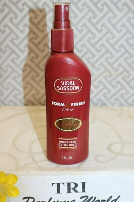 VIDAL SASSOON  FORM & FINISH Spray Extra Hold UNSCENTED 7 fl.oz. Styles Wet Hair