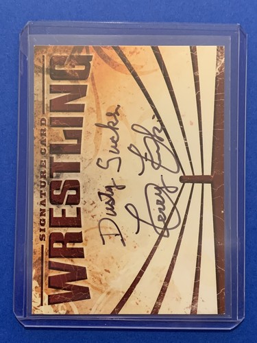 TERRY FUNK HOF Signed WWF RARE “DUSTY SUCKS” Signature Card Autograph Auto WWE - Picture 4 of 4