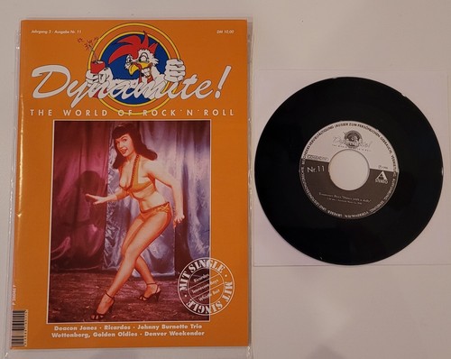 ROCKABILLY 45's -Dynamite! World Of Rock And Roll - 13 German Mags w/ 7" Records - Picture 7 of 24