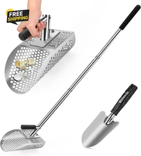 Long Handle Sand Scoop with Shovel for Metal Detecting, Metal Detector at Beach
