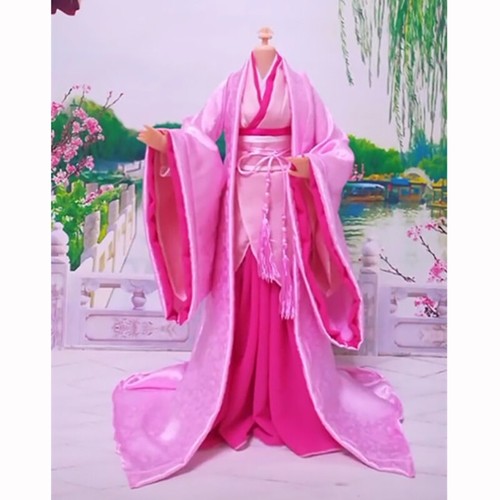 Hand Made BJD 1/3 1/4 1/6 Doll Clothes Chinese Hanfu Style Dress Kimono Outfit - Picture 2 of 37