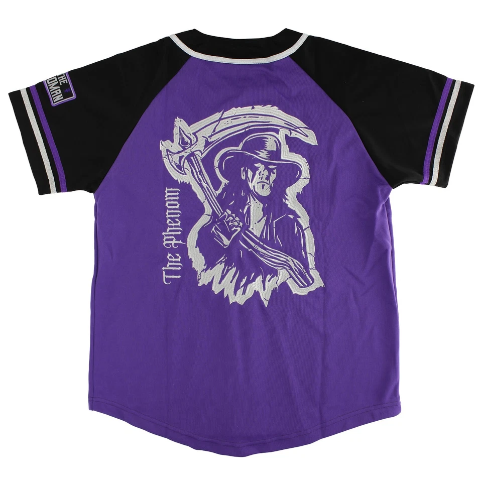 Camiseta de béisbol WWE Undertaker Shirt, The Deadman, auténtica para hombre Foto 3 de 4