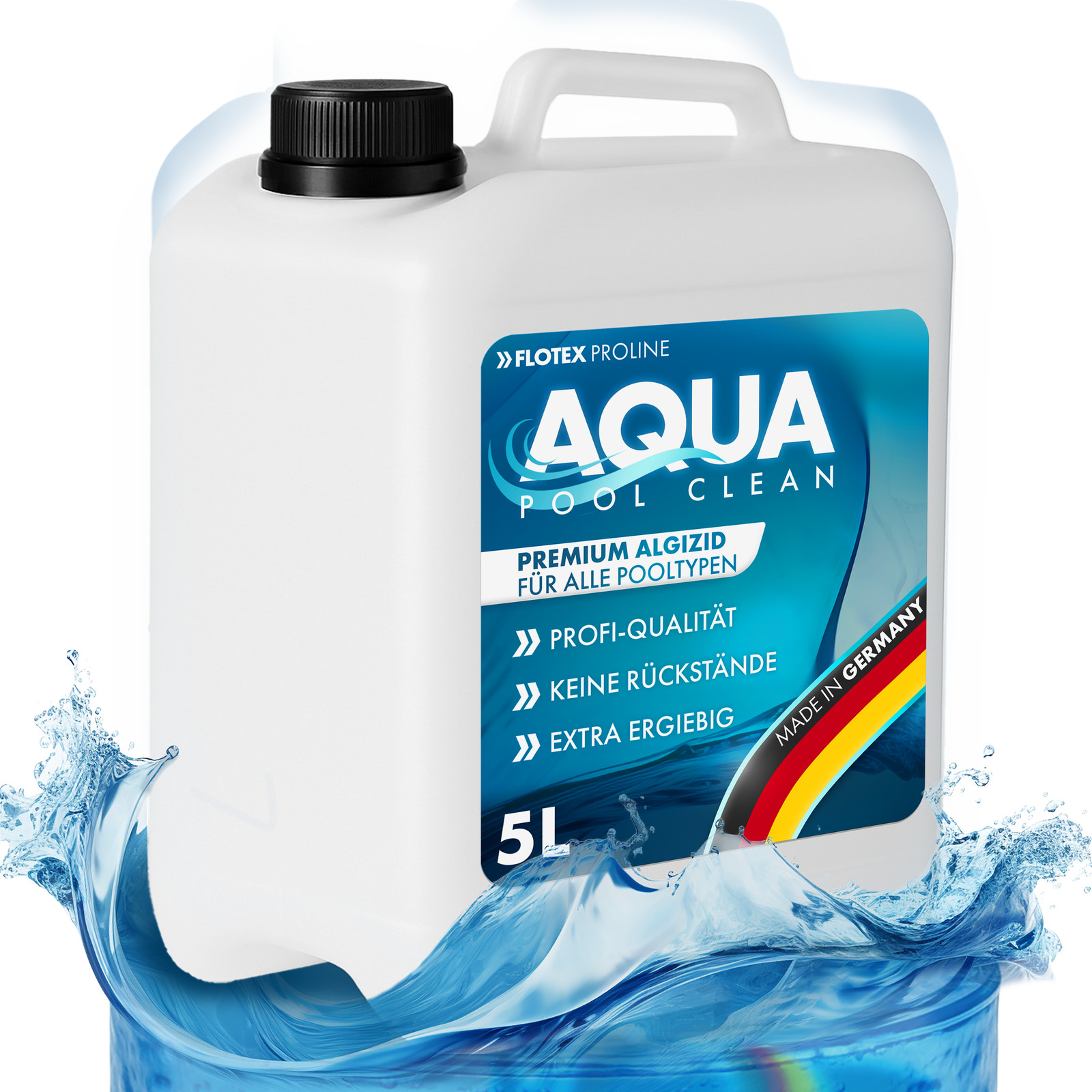Aqua Pool Clean 2x5L concentrado para el cuidado del agua contra la formación de algas y depósitos