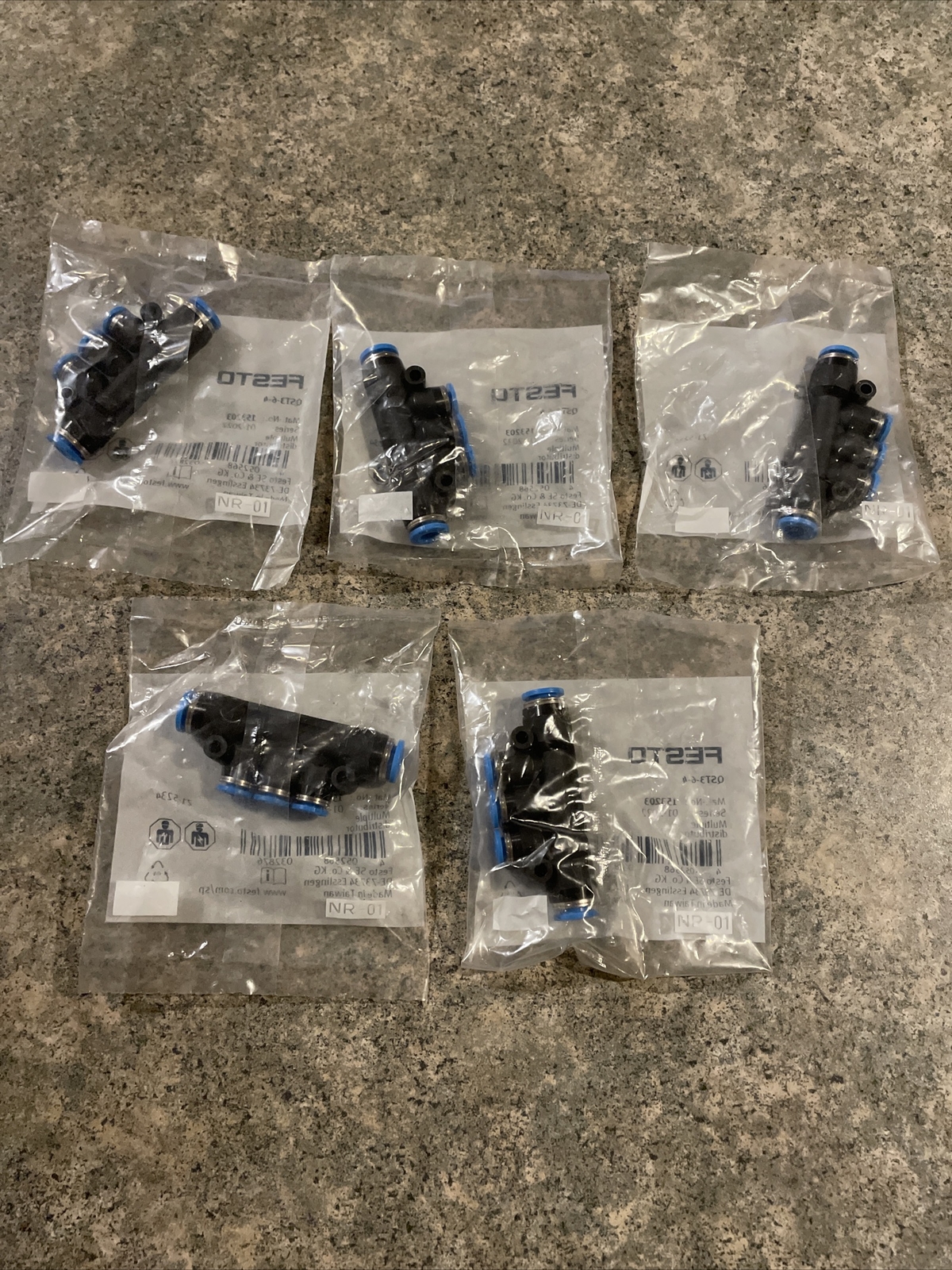 Lot Of 5 Festo QST3-6-4 Multiple Distributor 2.5MM