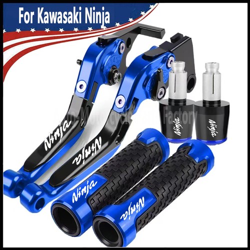 Handle Grips Brake Clutch Levers set For Kawasaki Ninja ZX 6R/9R/10R/12R/14R - Foto 28 di 35