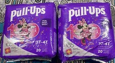 Disney Junior Minnie Huggies Pull-Ups Girls - 3T-4T- 2 Packs 20 count Each