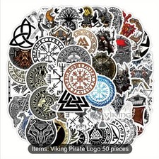 10 PCS Viking Old Norse Celtic Pagan Runic Totem Stickers 3 BRAND NEW