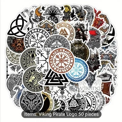 10 PCS Viking Old Norse Celtic Pagan Runic Totem Stickers 3 BRAND NEW