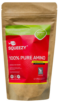 Squeezy 100% Pure Amino Pulver 200g Bio-Zipp-Beutel