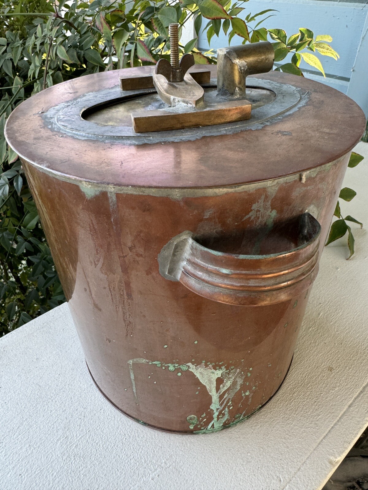 Rustic Primitive Homemade Moonshine Copper Still 1920s Genius!!