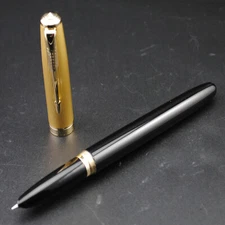 Jinhao 85 Black Painted Fountain Pen Hooded Extra Fine Nib With Screw Cap