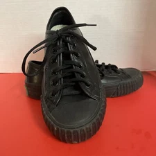PF Flyers Leather Low Top Sneakers Mens Size 6 Womens Size 7.5 Black
