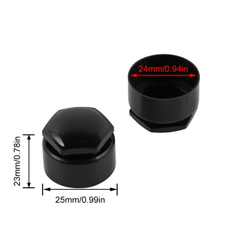 17mm Wheel Nut Caps Covers Black For Mercedes-Benz A C E S Class W176 W204 W212 - Picture 4 of 8