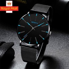 Watches Men's Ultra Thin Minimalistic Unique Mesh strap Quartz Watch 
