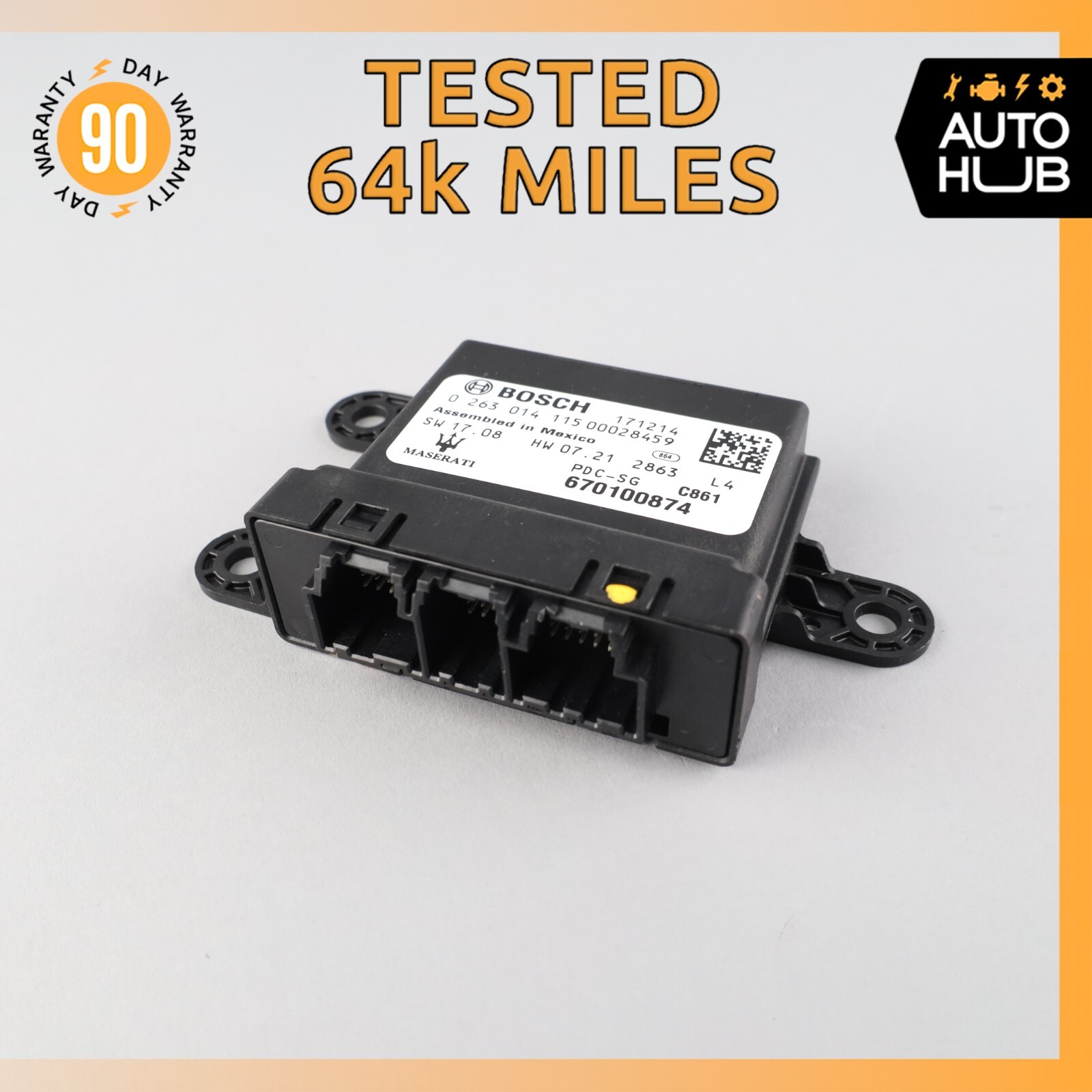 17-20 Maserati Levante M161 Park Parking Assist Control Module 670100874 OEM 64k