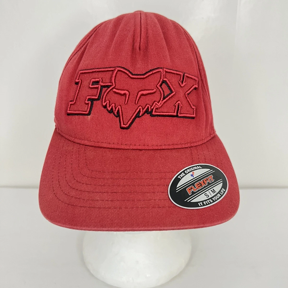 * Flex Fitted Medium Fox Red Cap eBay Hat S/M Racing | Logo * Fox Small Fit READ