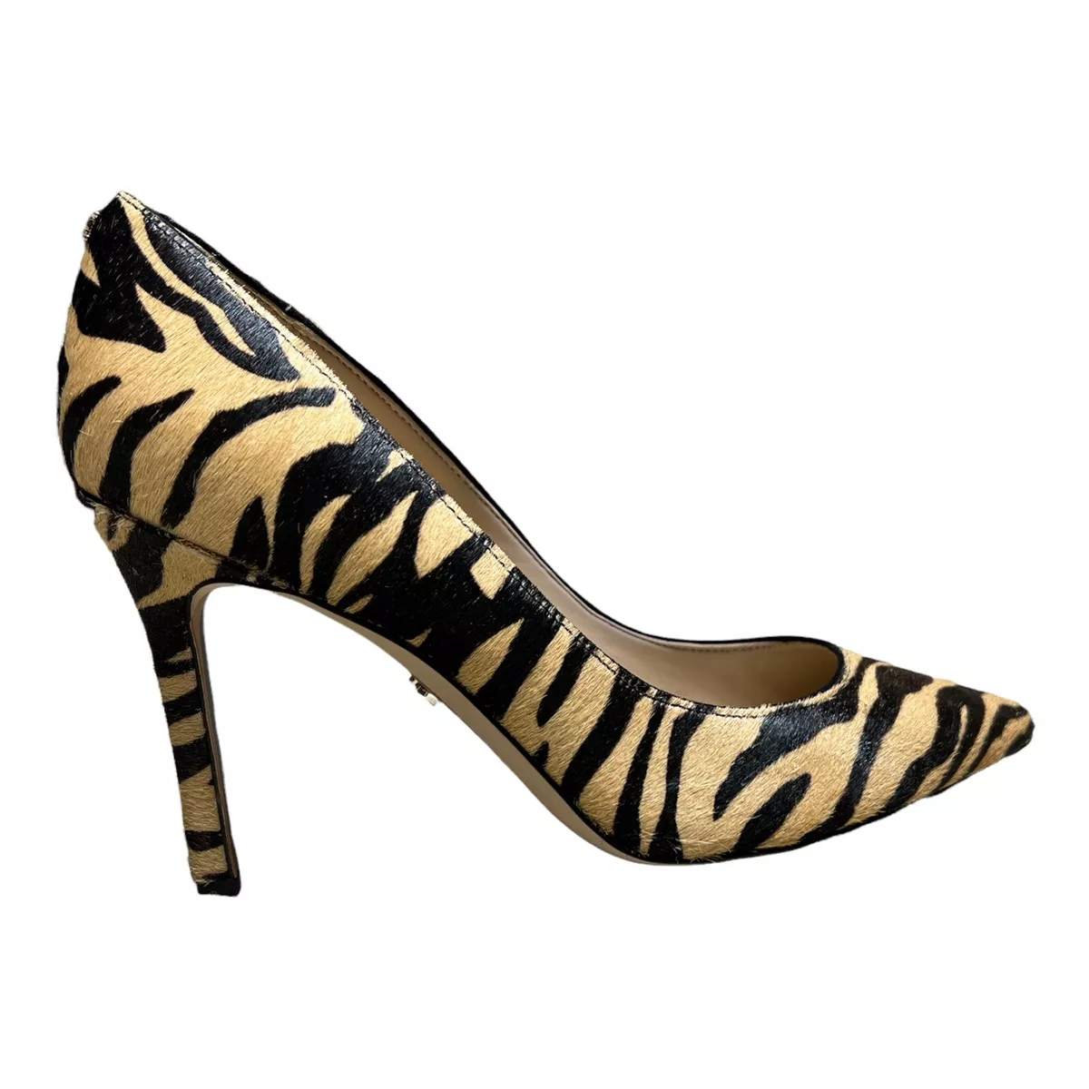 Sam Edelman Hazel Tiger Print Pony Hair High Heels Womens size 5