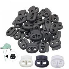 Cord Lock Toggle Stopper Clip Clamp Plastic Drawstring Buckles Shoelace Clothing