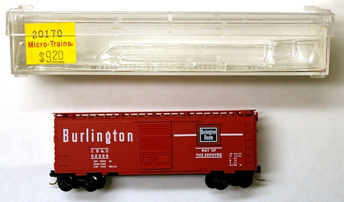MTL Micro-Trains 20170 Chicago Burlington and Quincy CB&Q 62988 40 pies vagón de carga | Zustand: New