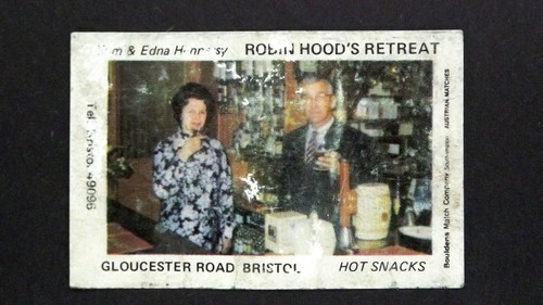 Matchbox Label Pub Robin Hood’s Retreat Gloucester Rd Bristol MT054