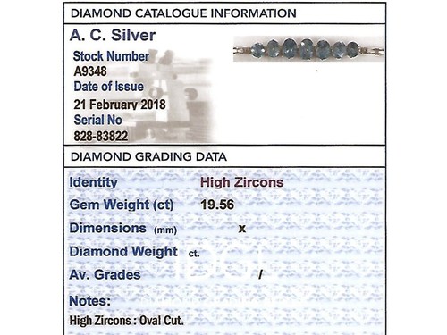 19.56 Ct Blue Zircon and 9k Yellow Gold, 9 Ct White Gold Set Bracelet 1957 - Bild 9 von 12