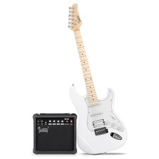 Glarry Gst Stylish H-s-s Pickup Electric Guitar Kit 20w Amp Bag Guitar Strap