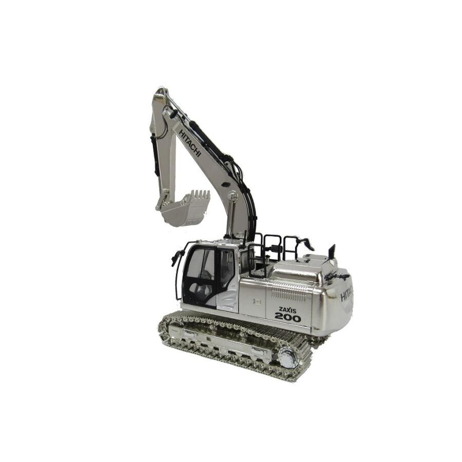 Hitachi ZX200-6 Hybrid Excavator Silver 1/50 DieCast New