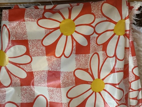 Vintage Picnic Table Set Cloth & Bench Pad Covers 60’s Flower Power Wellington - 第 13/13 張圖片