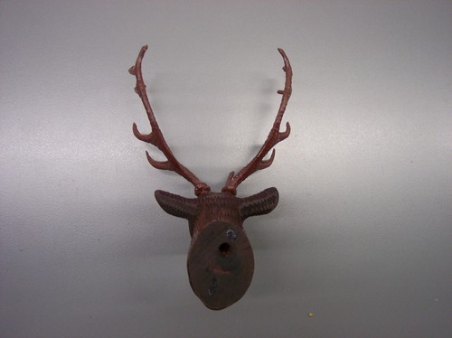 NEW WOOD CUCKOO CLOCK DEER STAG ELK HEAD WITH ANTLERS - movement repair parts - Picture 2 of 3